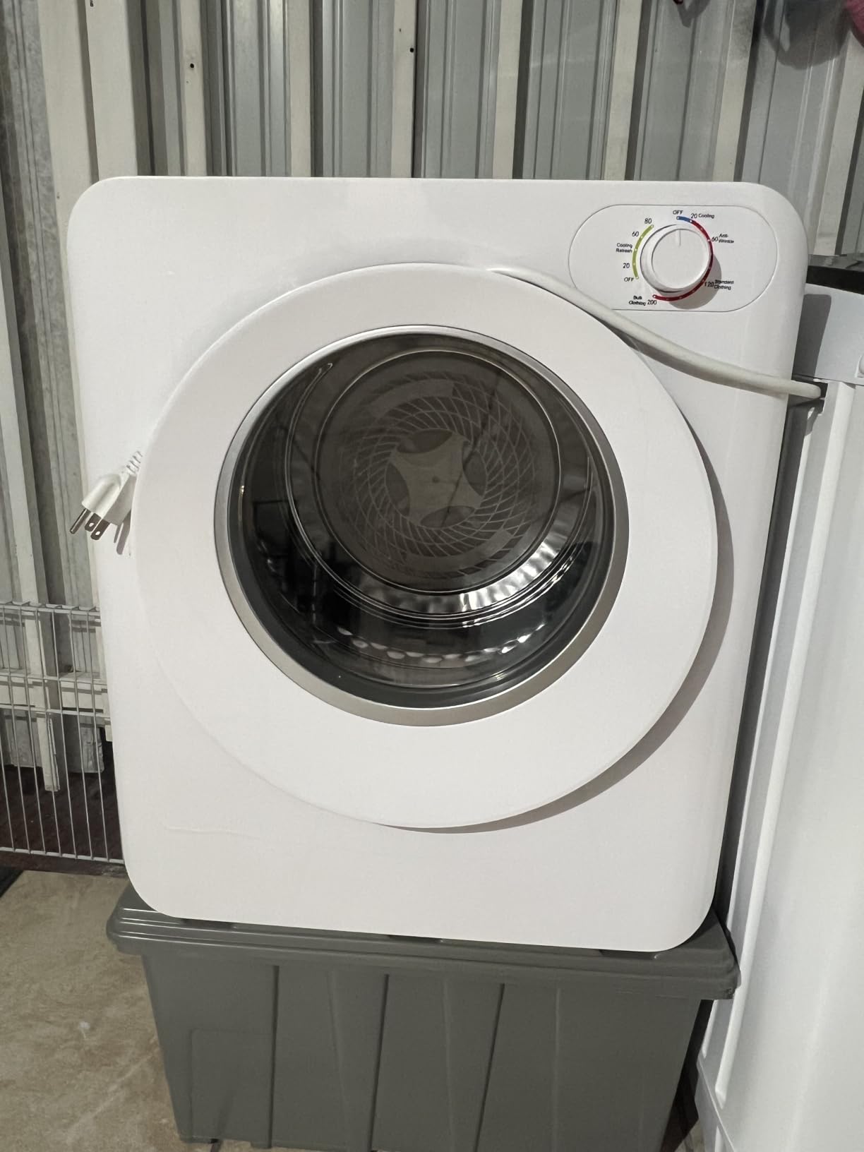 Euhomy Portable Clothes Dryer, 1.5 Cu.Ft. Portable Dryer, 850W Drying Machine with Front-Loading Stainless Steel Drum, 5 Functions, Suitable for Apartments, Dorms, RVs, Small Spaces customer photo 1