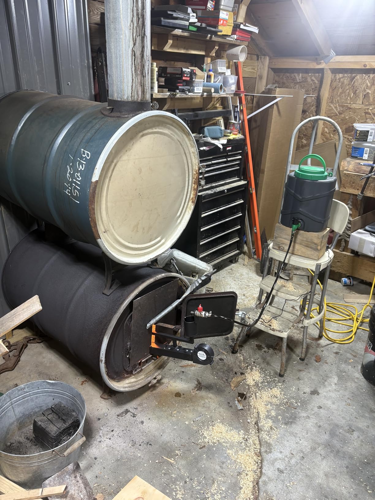 Waste Oil Burner 25 kW for Heating (600mm/23.62in) customer photo 1