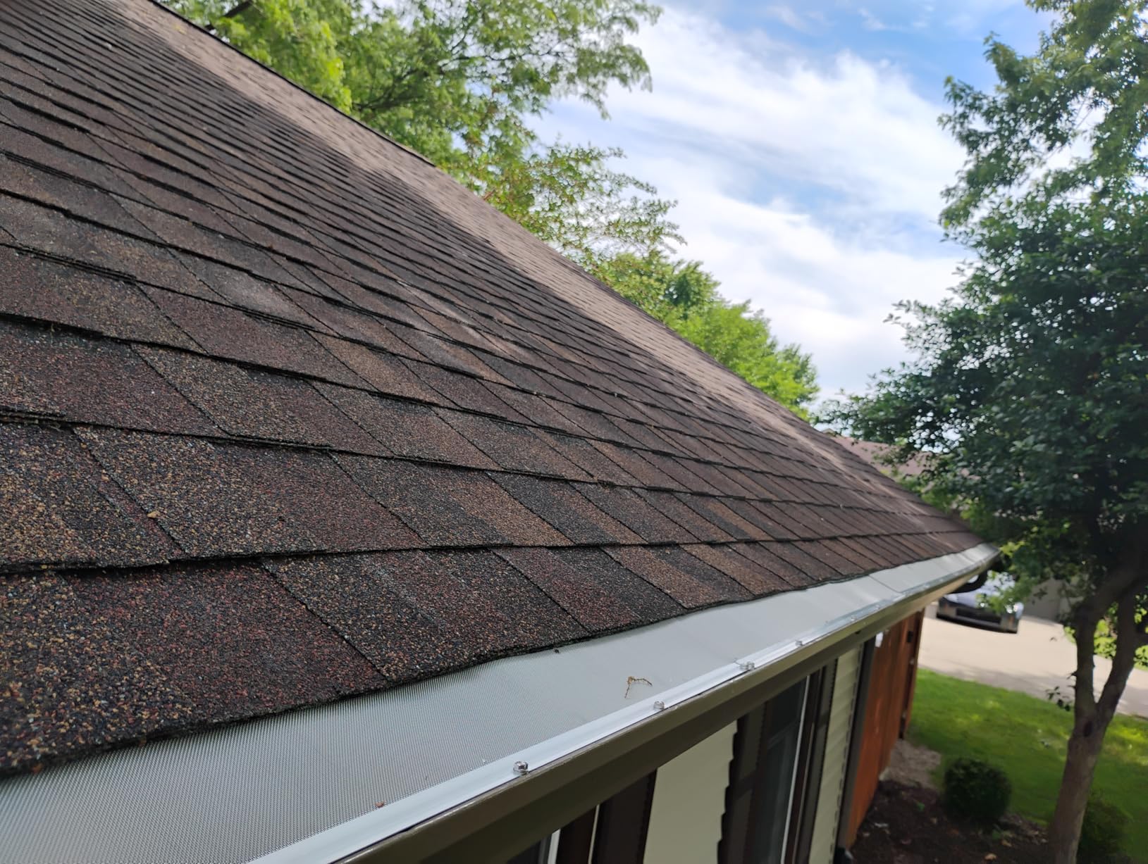 5'' Stainless Steel Micro-Mesh Gutter Guards Kit, 48FT | Fast Drainage for Heavy Rain, Blocks Leaves, Pine Needles and Roof Grit, Aluminum Frame, Fits 5''&4'' Gutters, Screws Included customer photo 2