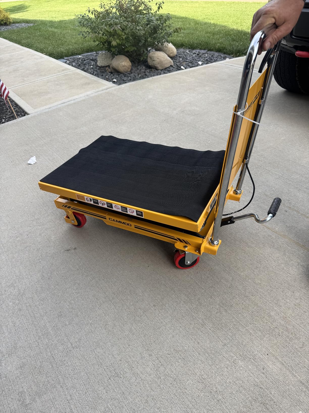 CAMMOO Hydraulic Lift Table Cart, 330lbs Capacity 49.6