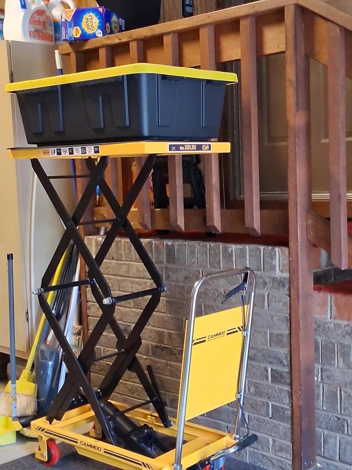 CAMMOO Hydraulic Lift Table Cart, 330lbs Capacity 49.6