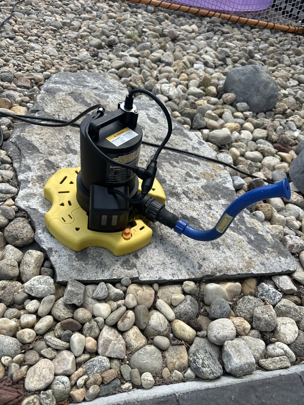 CrestWave 1HP Automatic Pool Cover Pump & Submerible Sump Pump | 4500GPH, Unique External Sensor Switch - Clog-Free, Stays Responsive, Auto 2-in-1 Pump, w/3/4