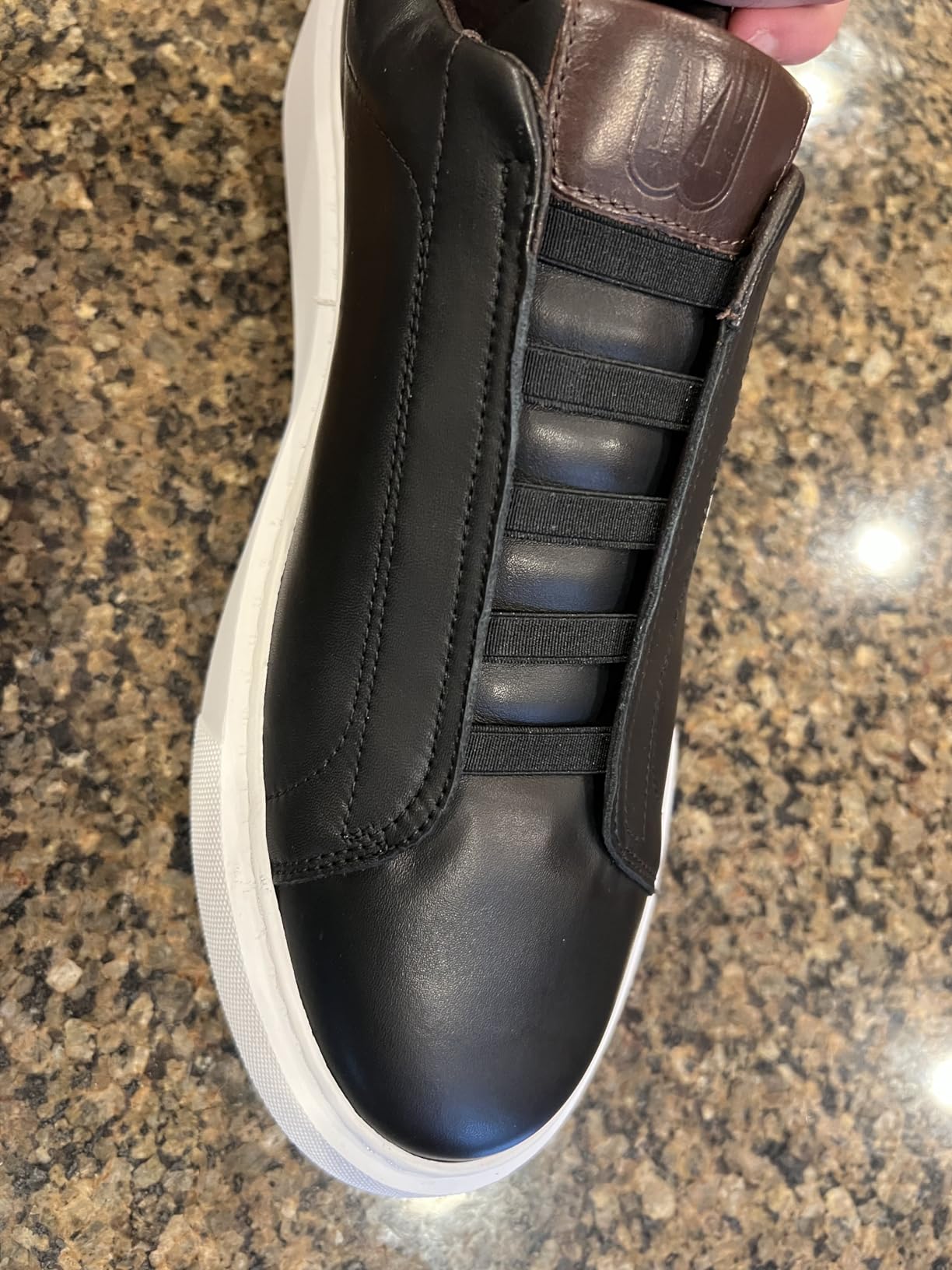 Bruno Magli Men's Lisbon Sneakers, Leather Shoes, Lace-Up Casual Shoes customer photo 2