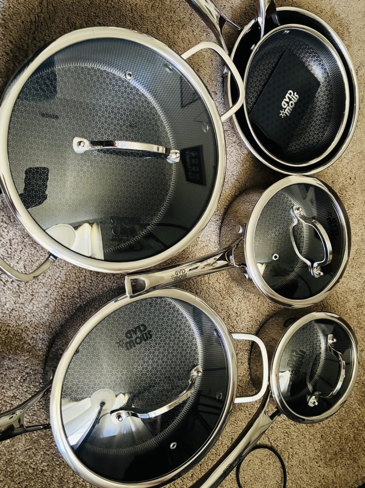 SNOWCLAD Pots and Pans Set Non Stick | Stainless Steel Kitchen Cookware | 10 Pcs | PFOA Free | Hybrid | Induction Compatible | Frying Skillet, Saucepans, Saute Pan & Stock Pot customer photo 1