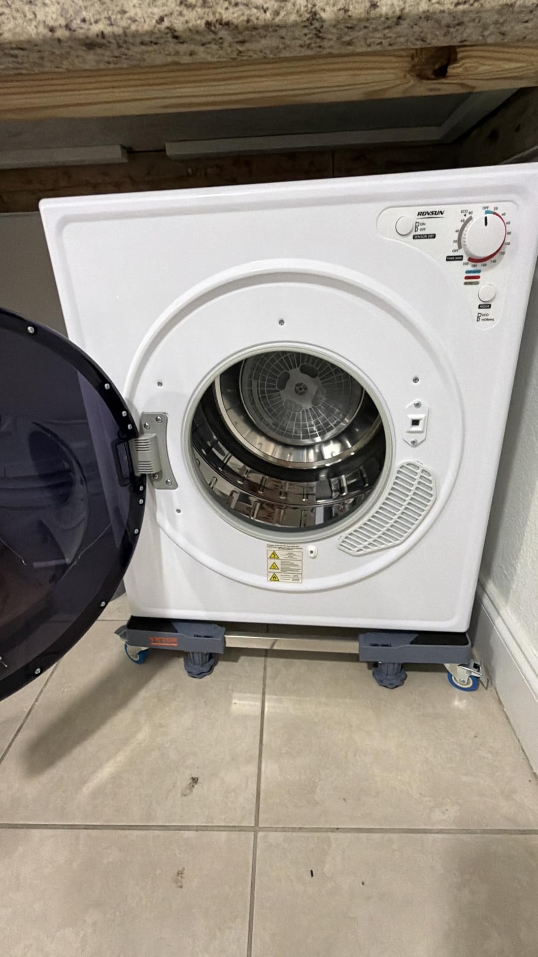 ROVSUN 1.8 Cu.Ft Portable Clothes Dryer, Front Load Dryer Machine, Compact Laundry Dryer with Stainless Steel Tub for Apartment, Home, Dorm (Classic Knob Control) customer photo 1