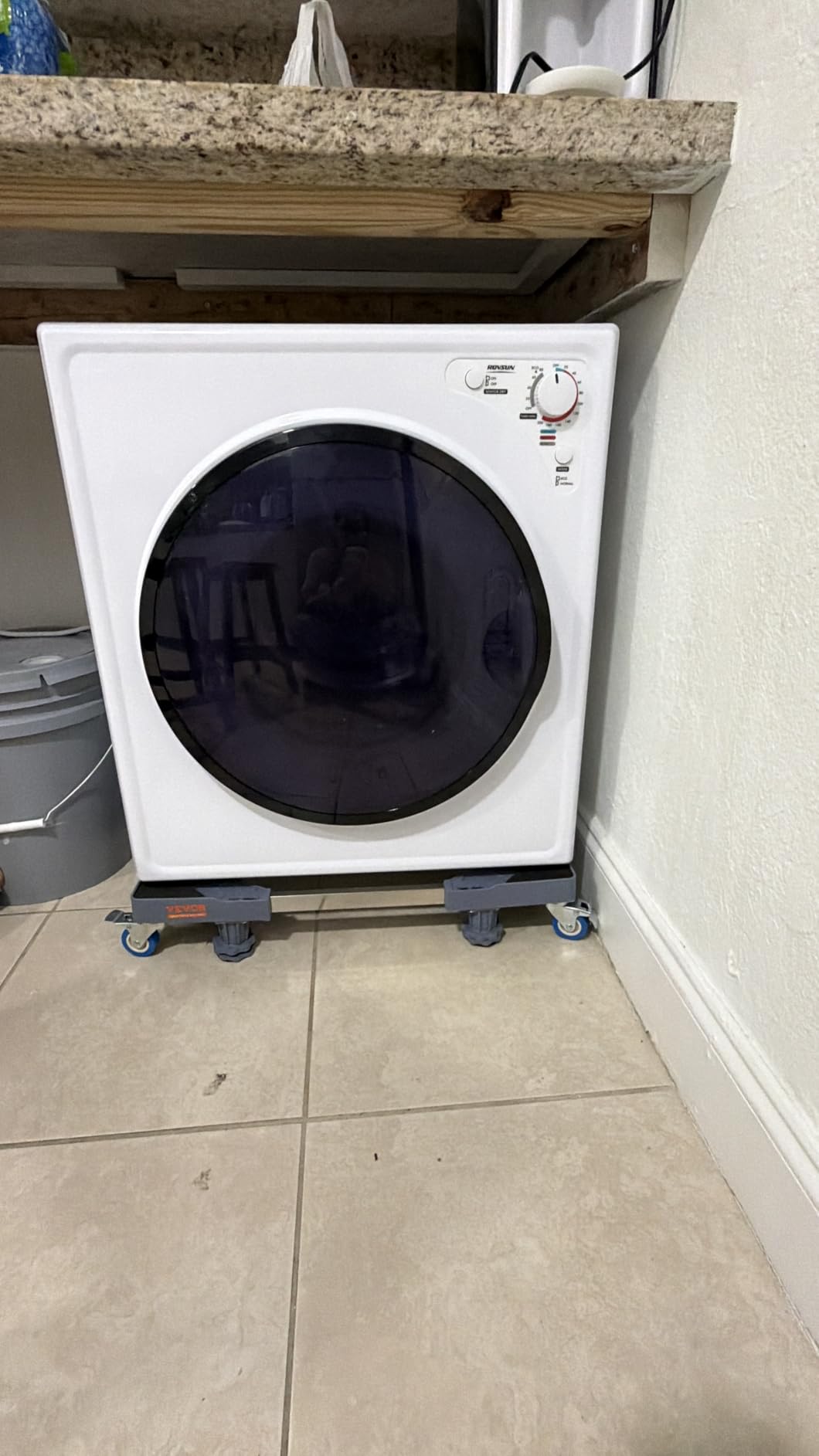 ROVSUN 1.8 Cu.Ft Portable Clothes Dryer, Front Load Dryer Machine, Compact Laundry Dryer with Stainless Steel Tub for Apartment, Home, Dorm (Classic Knob Control) customer photo 2