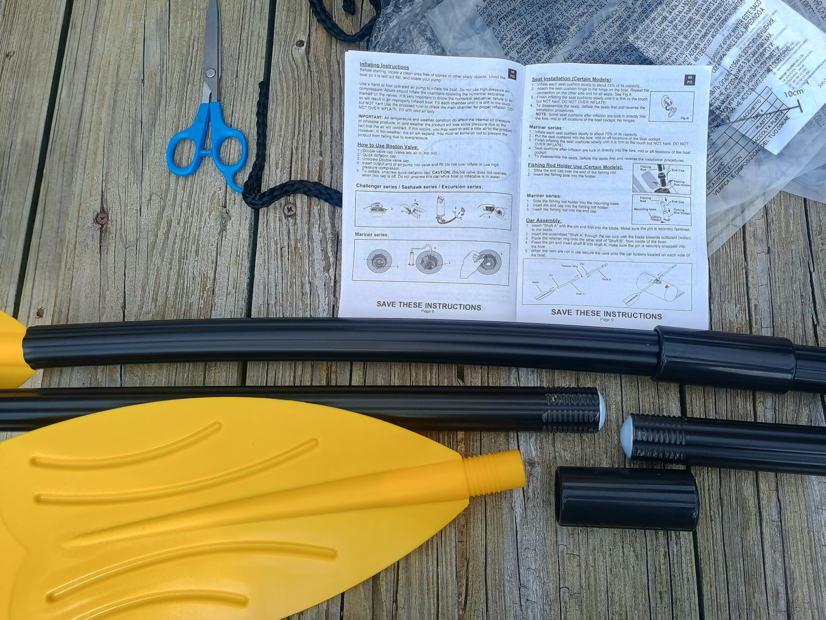 INTEX Seahawk Inflatable Boat Series: Includes Boat Oars and High-Output Pump - Fishing Rod Holders - Gear Pouch customer photo 1