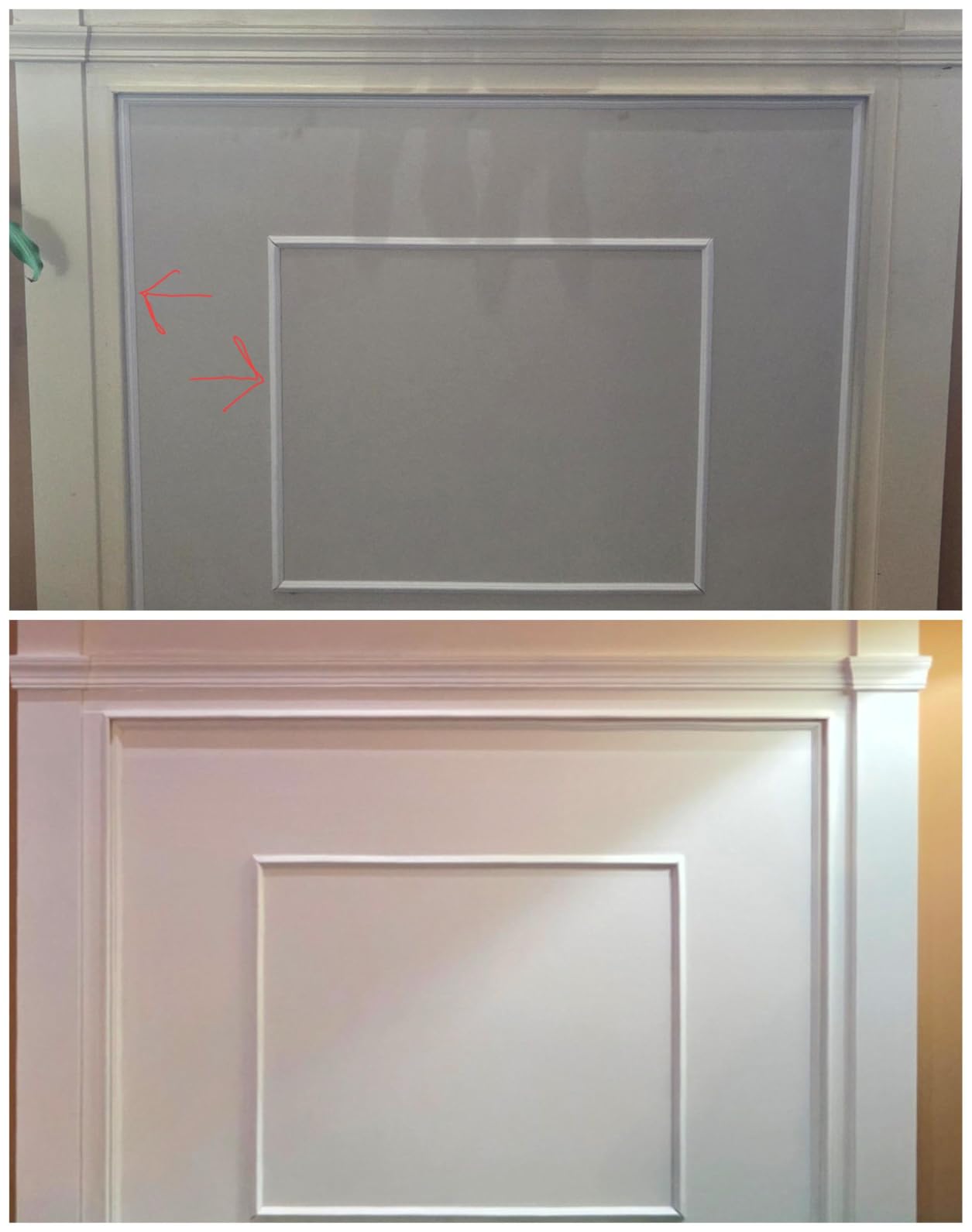 Art3d 30Ft Flexible Peel and Stick Crown Molding Trim, Self-Adhesive Panel Moulding Décor Lines for Wall Door Cabinet Frame, Mirror Window Borders & Home DIY, White customer photo 1