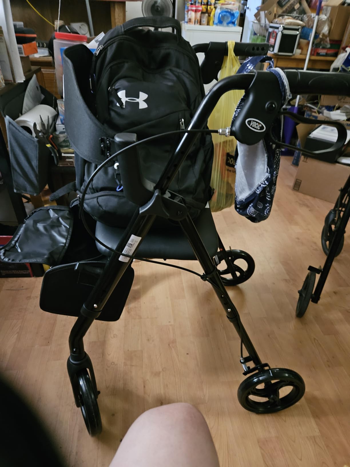 VOCIC Walkers for Seniors, Z21 Rollator Walker with Seat Supports 350lb, 8