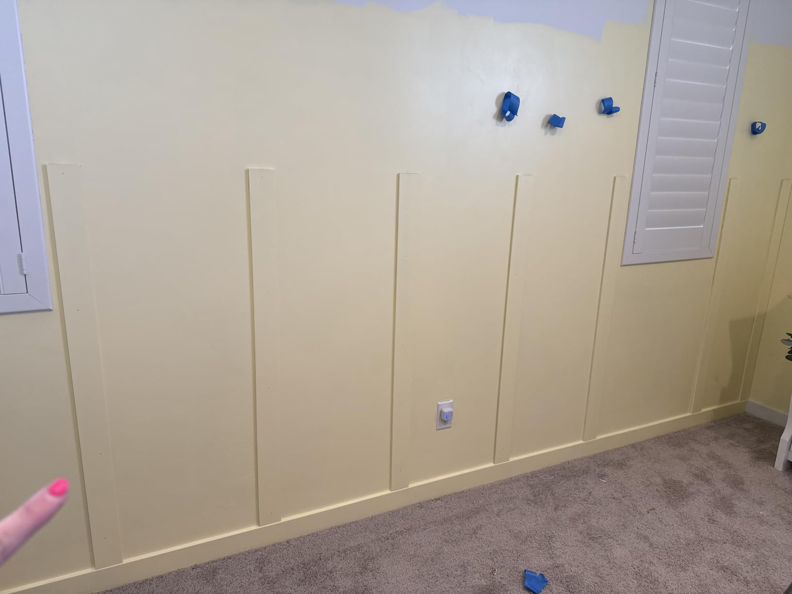 LONGKING Premade Board and Batten Wainscoting Kit, MDF Paintable Accent Wall Panels with Edge Trim, Pre-Cut Ready to Assemble Moulding for Interior Home Decor, Covers 93.93 x 56 in customer photo 1