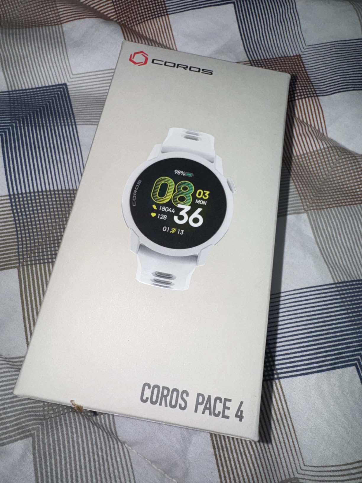 COROS PACE 4 Ultralight Sport GPS Watch for Run - White Silicone, Standard | 1.2