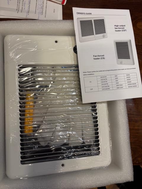 CSC202TW Electric Wall Heater Complete Unit with Thermostat | 2000 Watt 6825BUT, 240 Volt, Part 67507, White customer photo 2