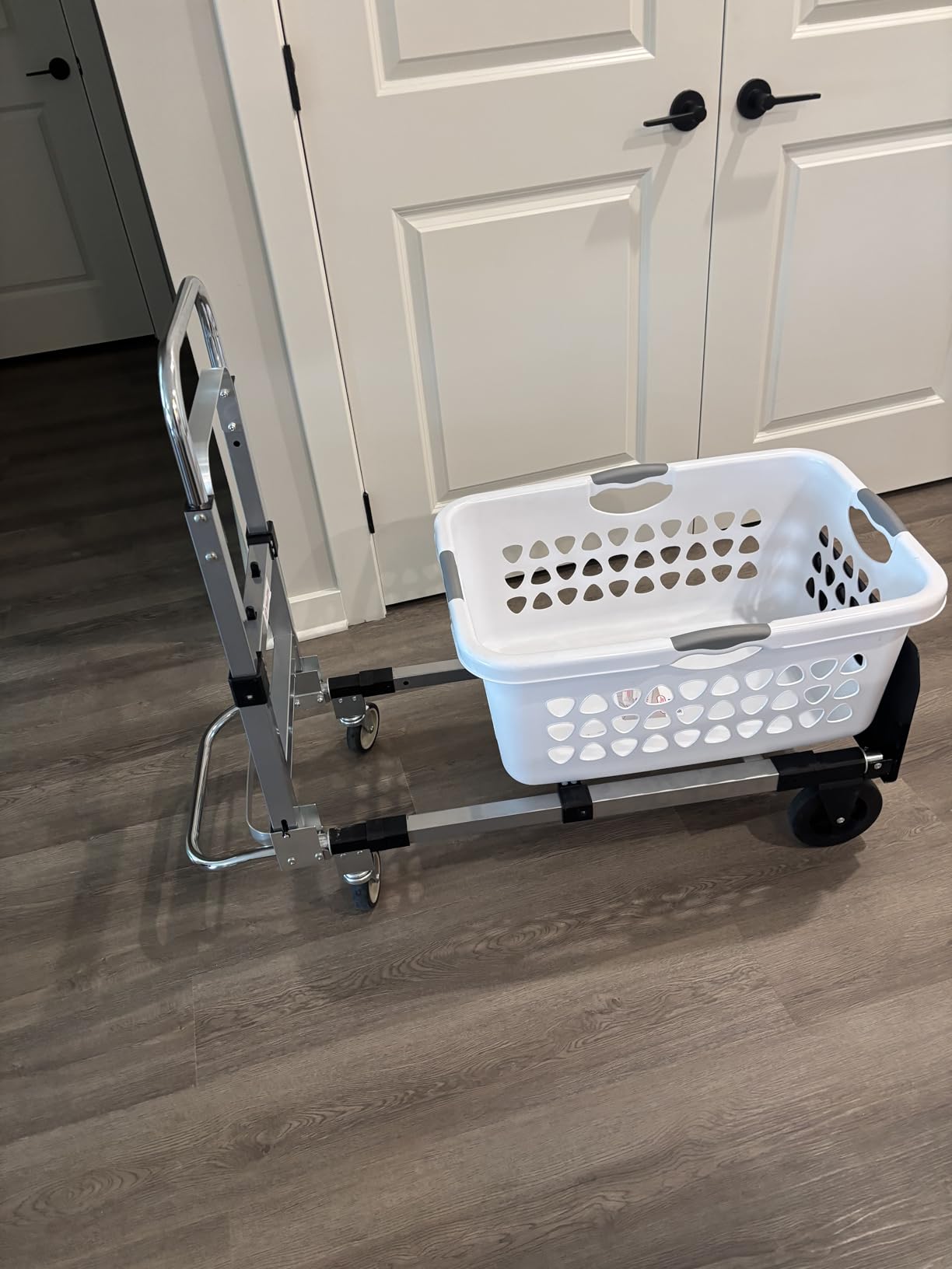 Suzhi Convertible Hand Truck Dolly Cart Heavy Duty with 4 Wheels, Industrial Grade, 1000 Lbs Load, 2 Straps for Moving Furniture/Appliance/Carton/Warehouse/Office customer photo 1