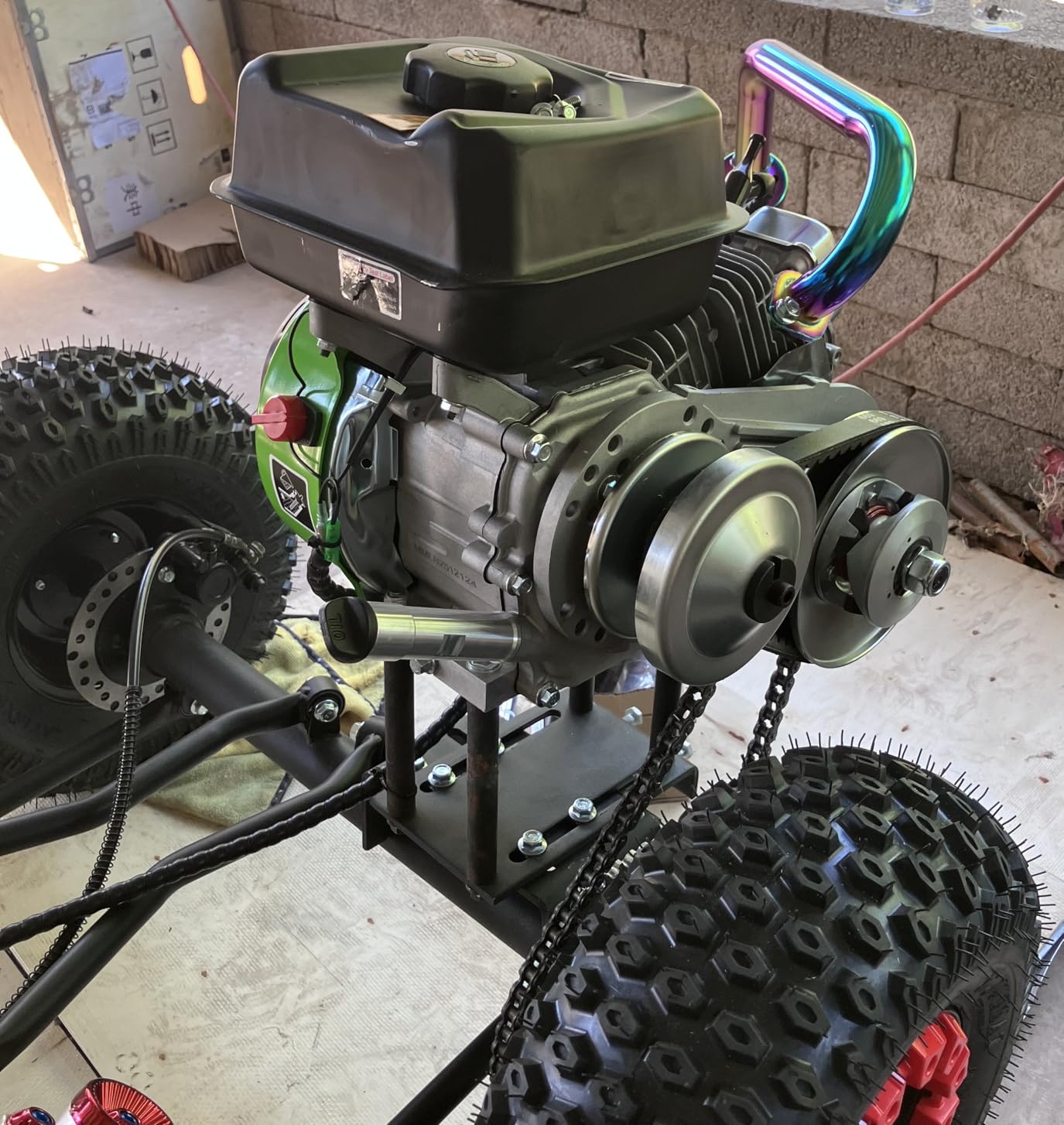Go Kart, Gas Powered Go Kart 212CC for Adults & Kids, 4 Stroke Off-Road Crazy Drift Cart with 7'' Tires & 2.6L Tank, Featuring Hydraulic/Rear Disc Brake, Up to 31MPH customer photo 2
