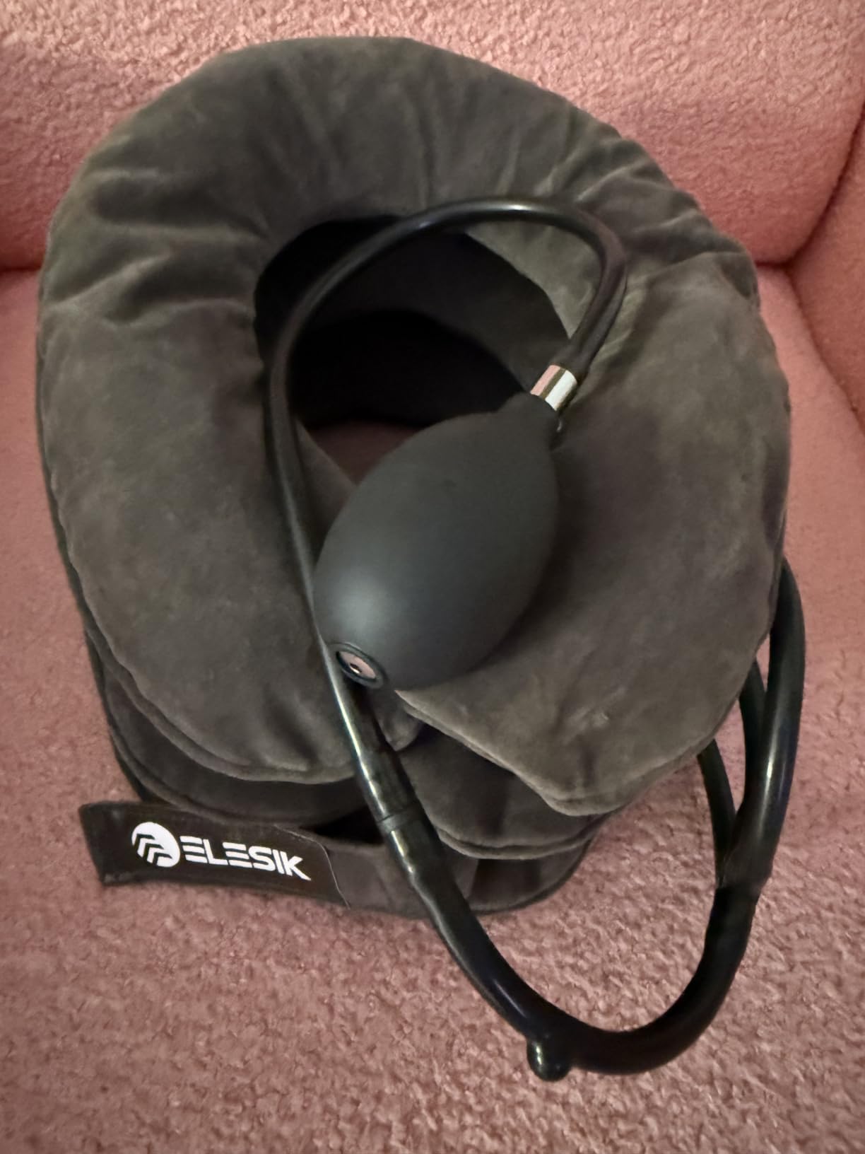 Cervical Neck Stretcher and Cervical Traction Device, Inflatable Neck Traction Device for Home Use, Decompression Devices and Support Brace for Pinched Nerve Relief, Extender Pillow and Hammock customer photo 1