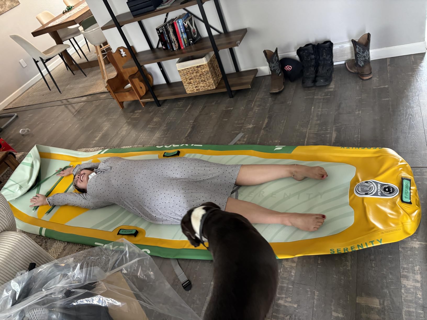 11'6/11'x35 Extra Wide Inflatable Paddle Board, 450/430lb Capacity Stand Up Paddle Board for Adults, Stable Inflatable SUP, All Skill Levels, 100L Backpack, 3PCS Paddle, 5L Dry Bag customer photo 2