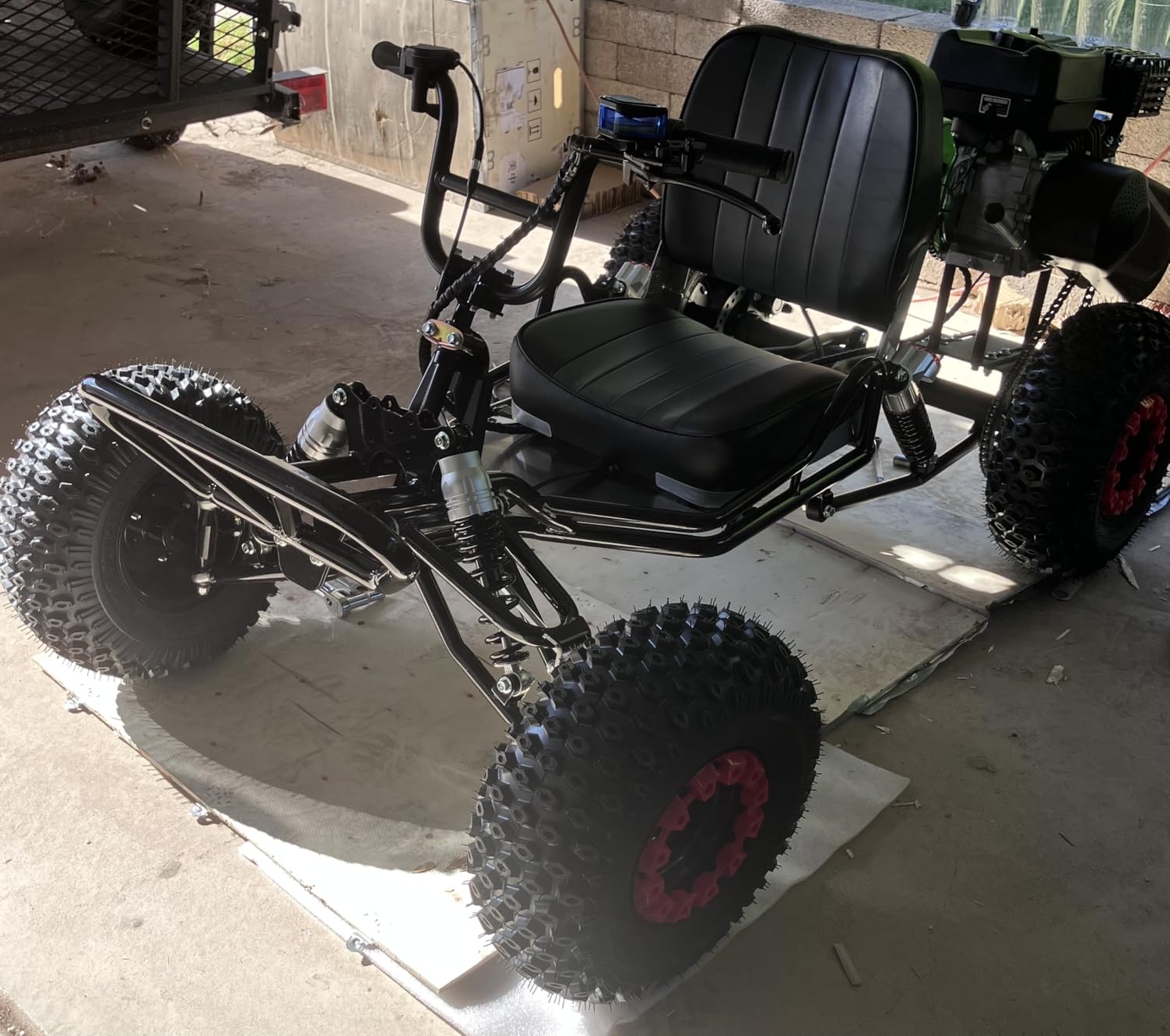 Gas Powered Go Kart, 2 Stroke Go Kart for Adults & Kids with Premium Steel Tubular Frame, Off-Road Kart with 6'' Tires Featuring 2.5L Tank, Hydraulic/Rear Disc Brake, 25MPH (57''Lx32''Wx41''H) customer photo 1
