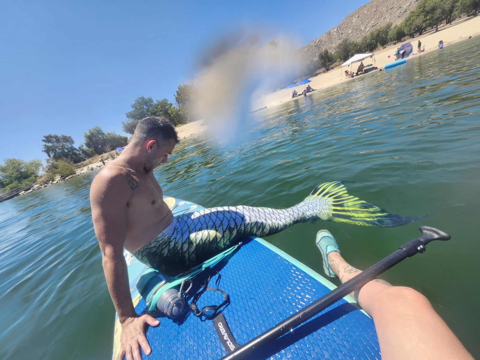 SOLAVERO 11' Inflatable Stand Up Paddle Board with SUP Accessories | 500lb Capacity, 33