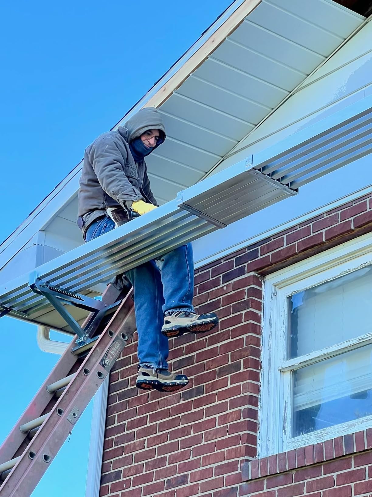 Aluminum Work Plank, 8-13ft Telescoping Plank, 440lbs Capacity Extension Plank customer photo 1