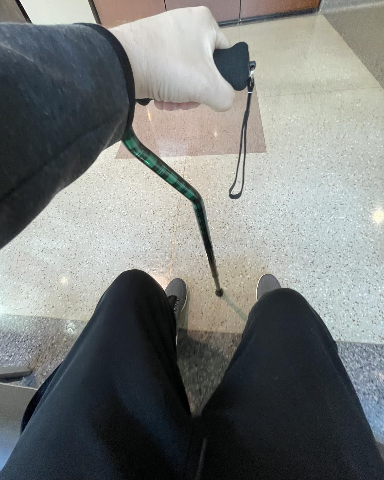 NOVA Offset Walking Cane for Seniors, Men & Women - Lightweight Adjustable Walking Cane with Soft Foam Grip, Wrist Strap, Anti-Rattle Lock & Non-Slip Tip - Stylish Mobility Aid customer photo 2