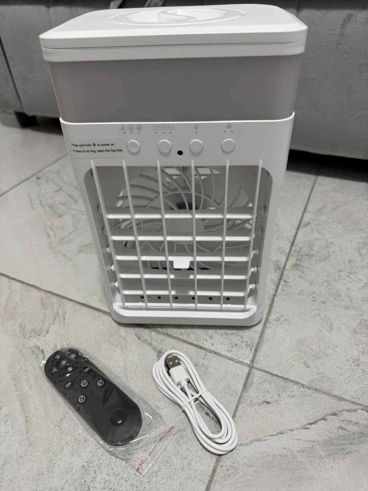 Portable Air Conditioners, Air Conditioner, Ac Unit with 1600ML Water Tank, 2 Spray Ports, 3 Wind Speeds, 3 Timers, 10 kinds of Colorful Lights, Portable Ac Units for Room Camping Car Office customer photo 2