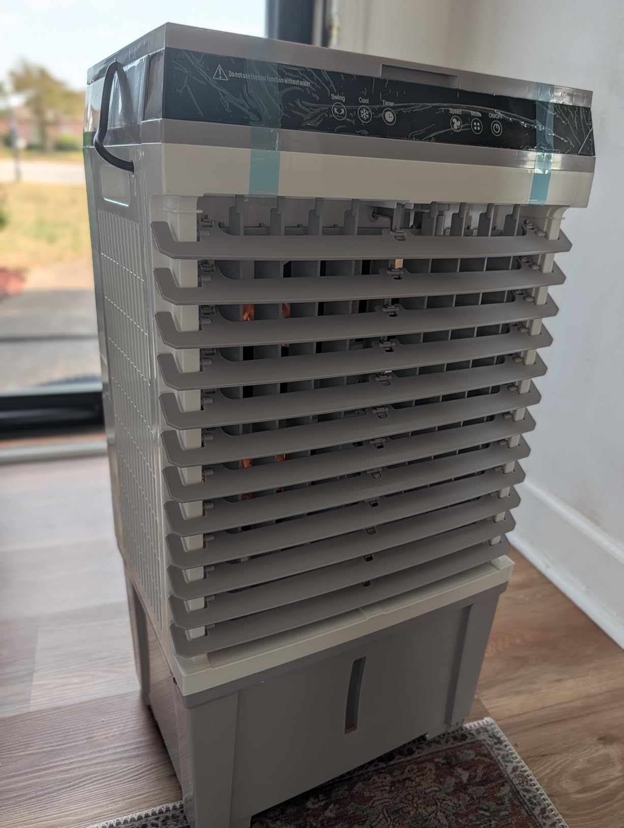 Uthfy 1800 CFM Swamp Cooler Air Conditioner, 3-IN-1 Portable Evaporative Air Cooler with 5.3 Gal Water Tank, 6 Ice Packs, Remote, 12H Timer, 120° Oscillation, Cooling Fan for Room Bedroom Home Office customer photo 2