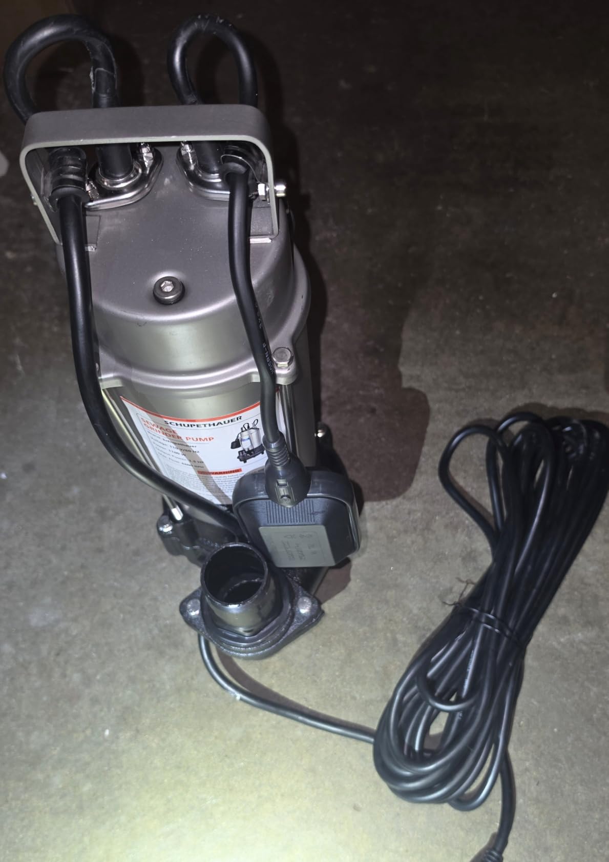 1.5 HP Sewage Grinder Pump, 110 V 6600 GPH Grinder Sump Pumps | Stainless Steel, Upgraded Impeller, Auto Float Switch, 2'' NPT Discharge, Sewage Pump for Sump Basin, Basement, Residential customer photo 1