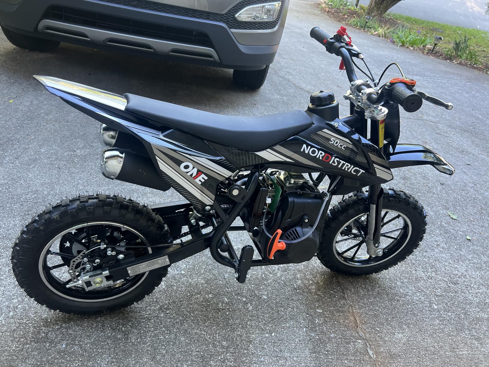 50cc Kids Dirt Bike, 4-Stroke Gas Powered Mini Motorcycle Up to 40MPH, Off-Road Dirt Bike for Kids 8-14 with Front Rear Disc Brakes, Double Shock Absorption customer photo 2