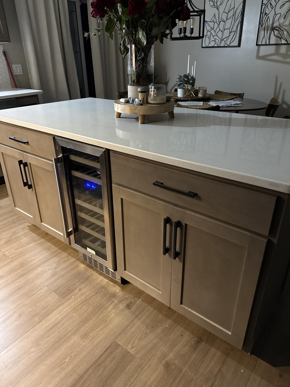 Antarctic Star 24 Inch Wine Fridge Cooler, 52 Bottle Wine Cooler Refrigerator. 39-64°F Dual Zone Wine Refrigerator Glass Door, Built in or Freestanding Under Counter Fridge for Home Bar Office customer photo 1