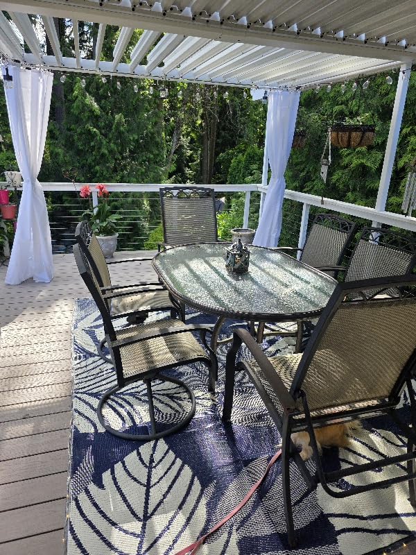Louvered Pergola 10' x 13', Outdoor Aluminum Pergola with Reinforced Steel Roof, White customer photo 2