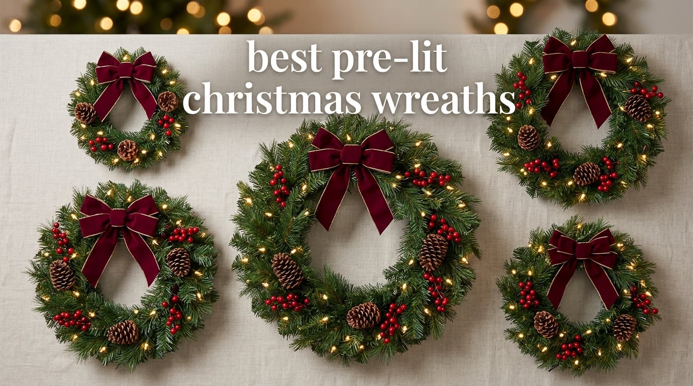 best pre-lit christmas wreaths
