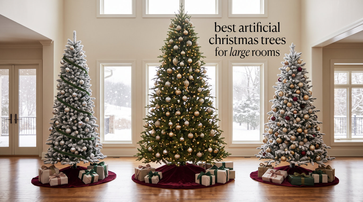 best artificial christmas trees for large rooms