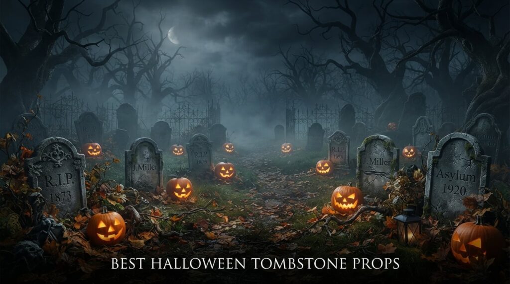 best halloween tombstone props