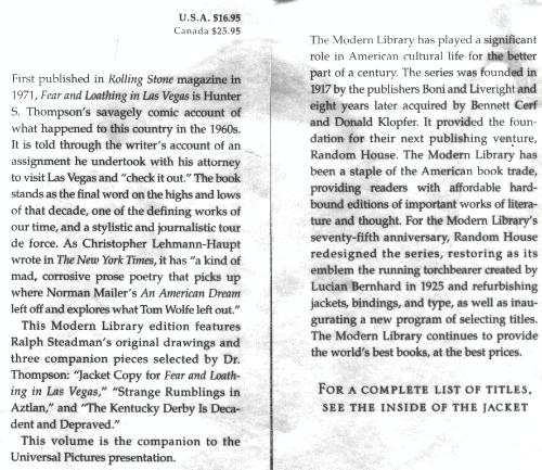 Fear and Loathing in Las Vegas and Other American Stories (Modern Library) customer photo 2
