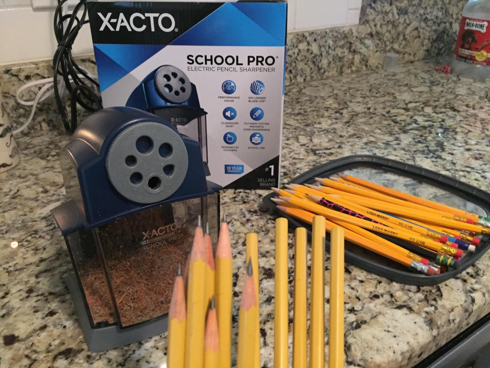 X-ACTO School Pro Classroom Electric Pencil Sharpener, Blue, 1 Count customer photo 1