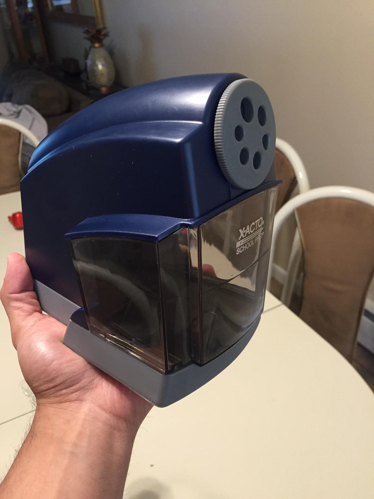 X-ACTO School Pro Classroom Electric Pencil Sharpener, Blue, 1 Count customer photo 2