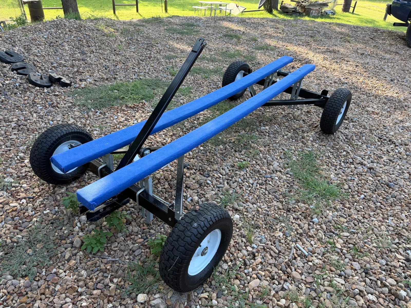 FARM-TUFF ATV Utility Wagon Chassis, 2200lb Capacity | Heavy-Duty Alloy Steel Platform Trailer Frame, Adjustable 49-78 Inch Length, Includes Pneumatic Tires & Hitch customer photo 2