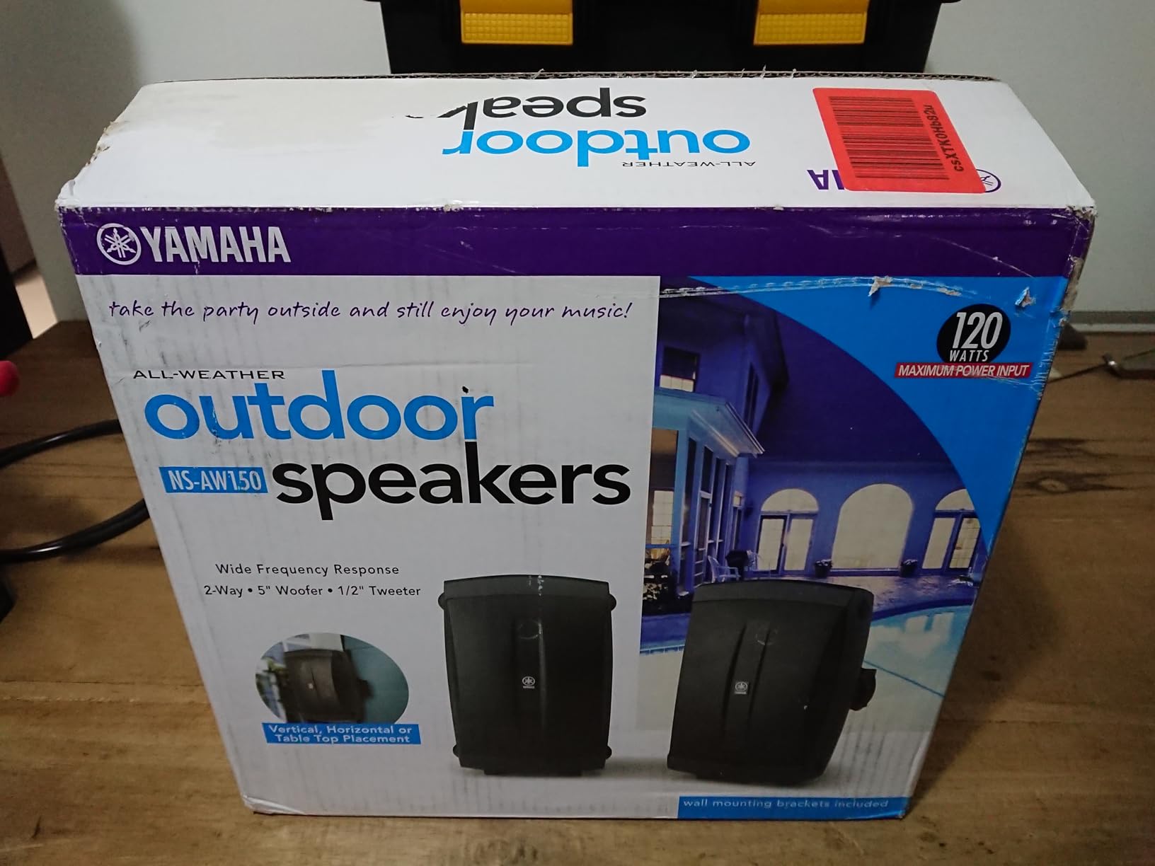 YAMAHA NS-AW150BL 2-Way Indoor/Outdoor Speakers (Pair, Black) - Wired customer photo 1
