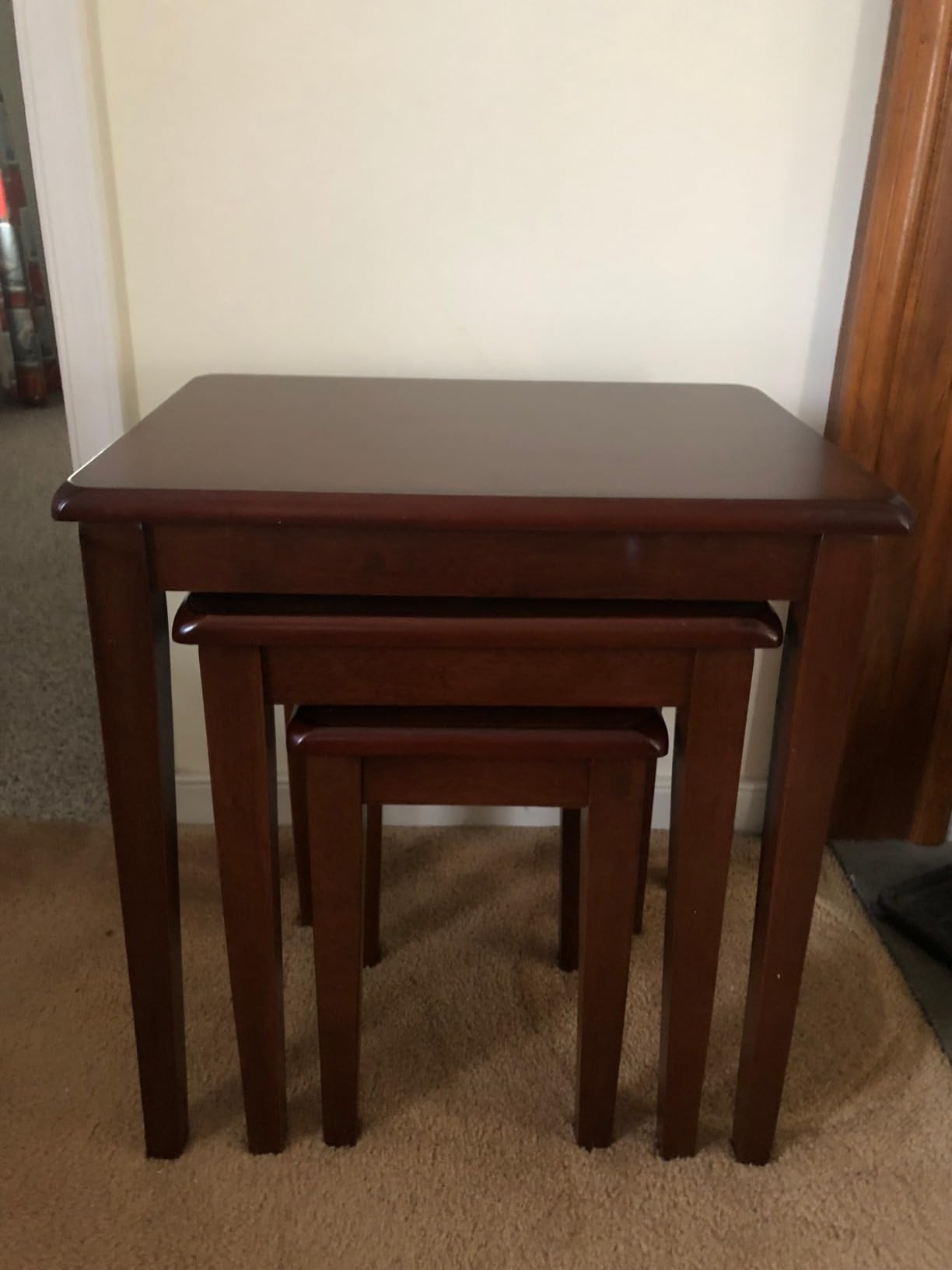 Winsome Regalia Nesting Accent Tables, for Living Room, Walnut, Set of 3 customer photo 1
