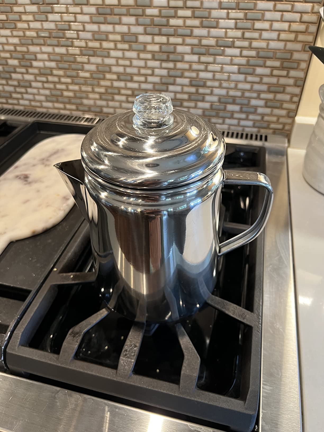 Coleman Stainless Steel Coffee Percolator, 12-Cup Capacity Durable Outdoor Coffee Maker for Camping, Backpacking, RV, Stovetop, Campfire, & More, No Filters Needed customer photo 2