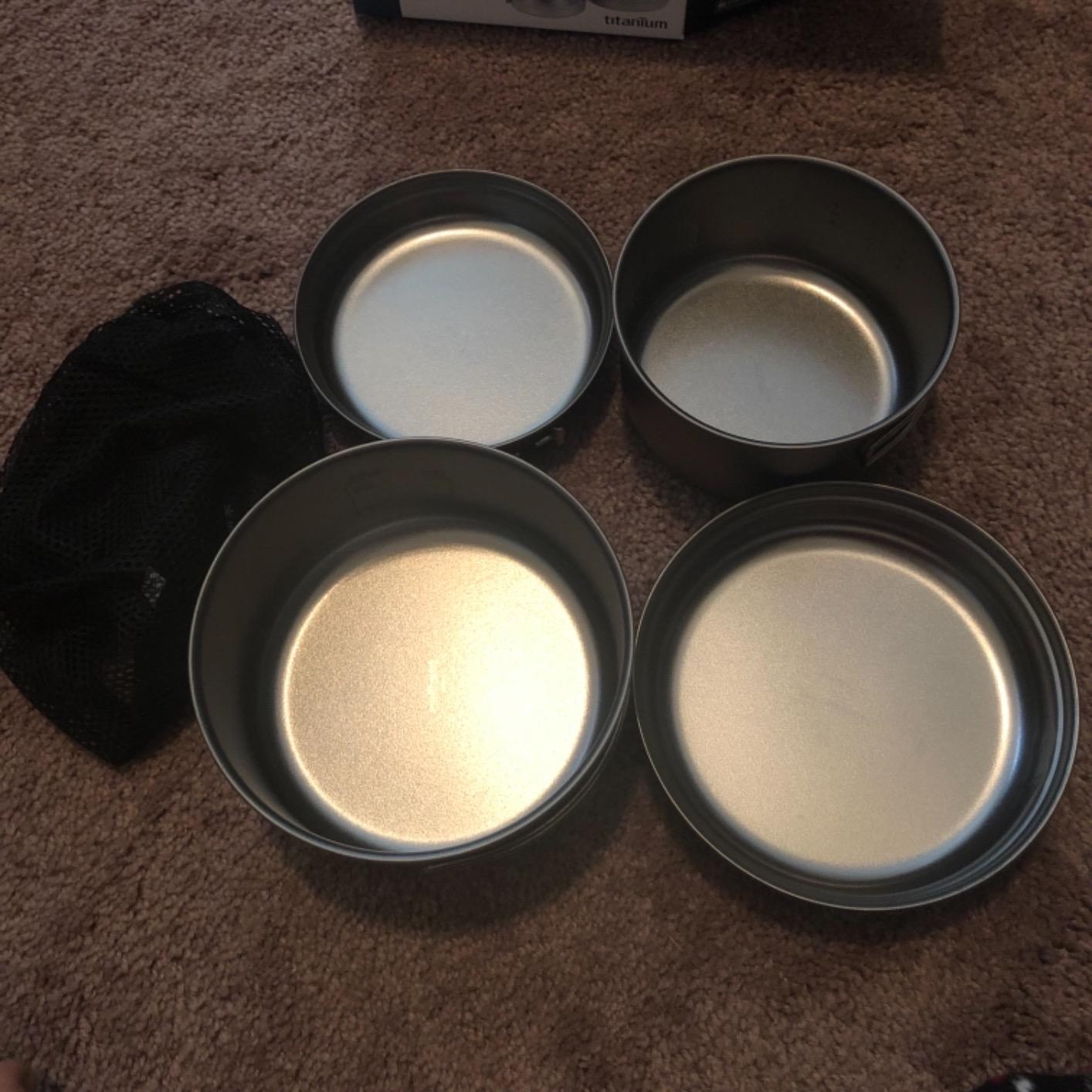 Snow Peak Titanium Multi Compact Cookset - Ultralight Camping Cookware Set with Pots & Frying Pans - Titanium Cookset for Outdoor Cooking customer photo 1