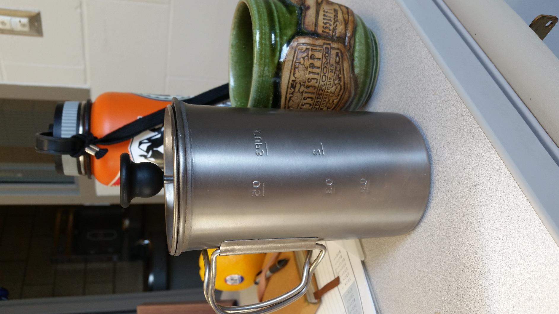 Snow Peak Titanium French Press - Ultralight Coffee Maker for Camping, Backpacking & Hiking customer photo 1