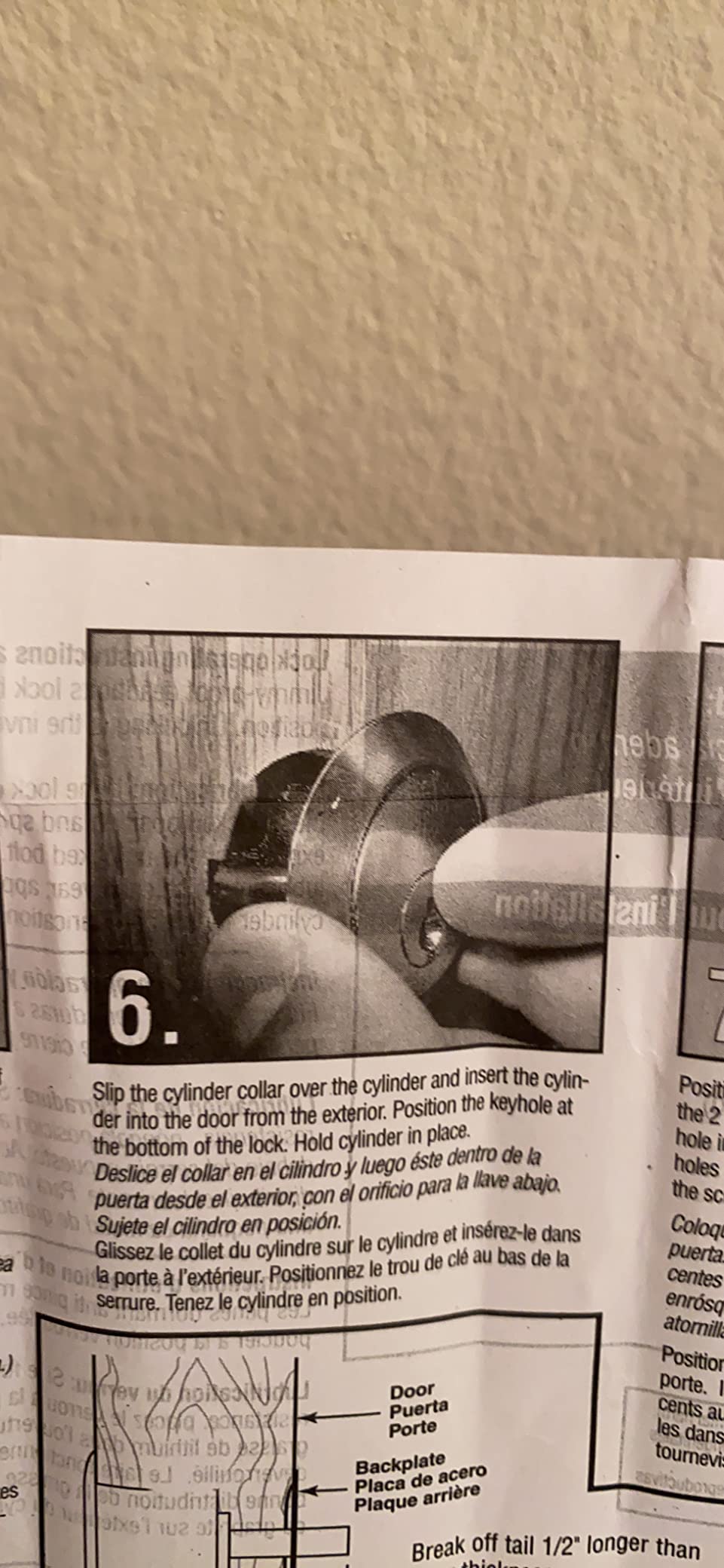 Prime-Line U 9970 Deadlock Jimmy-Resistant Single Cylinder Diecast Metal Lock with Brass Finish and Angle Strike Prohibits Forced Entry by Spreading of Door Frames customer photo 1