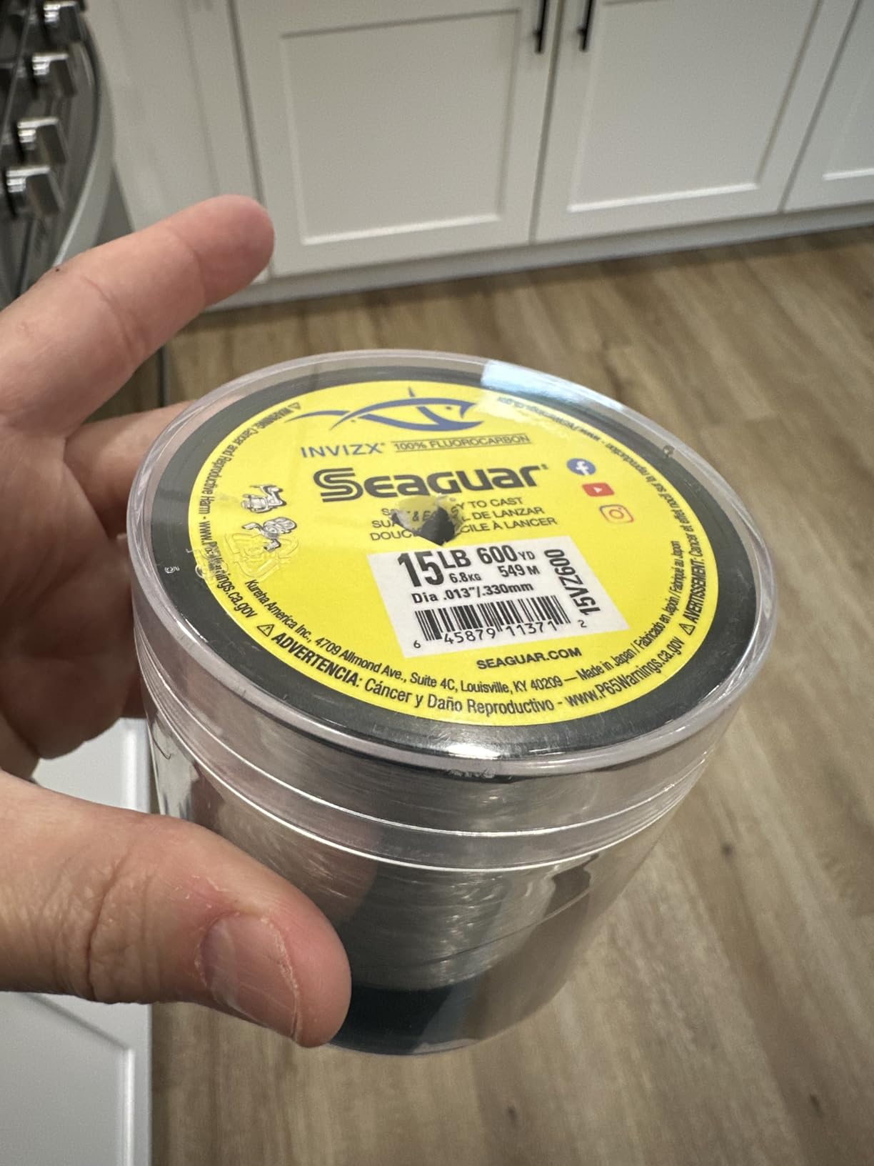 Seaguar InvizX Multi-Species Fishing Line for Casting, Live Bait, Freshwater, 100% Fluorocarbon, Clear customer photo 1
