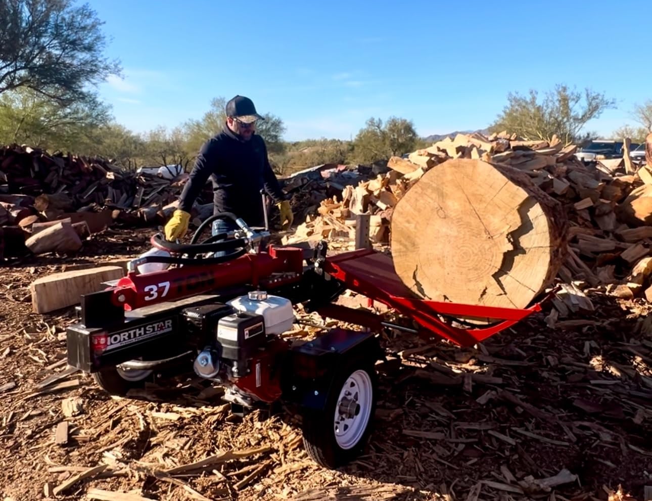NorthStar Horizontal/Vertical Log Wood Splitter - 37-Ton, 270cc Honda GX270 Engine customer photo 1