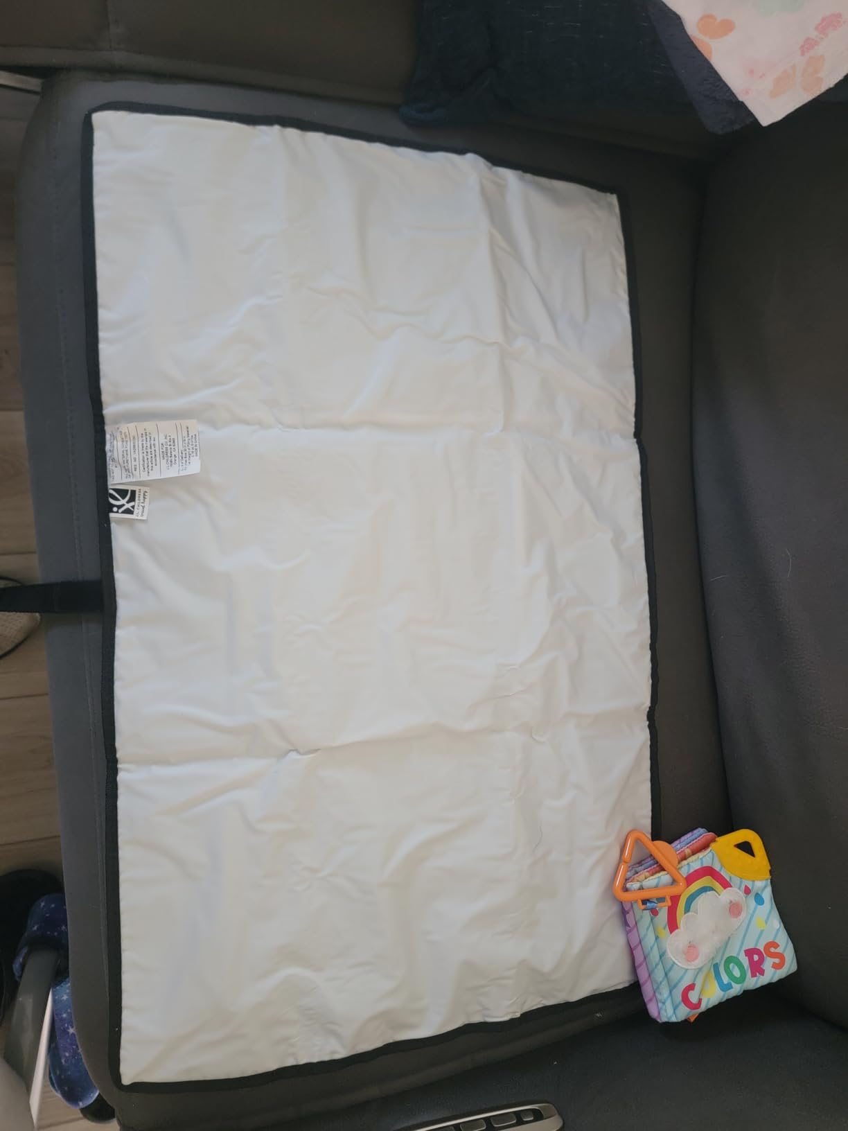 J.L. Childress X-Large Full Body Portable Changing Pad for Babies, Black, X-large 30x19 padded & portable diaper changing mat is water-resistant, wipeable & folds compact to fit in baby diaper bag customer photo 1