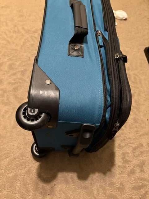 U.S. Traveler Rio Lightweight Softside Rolling Carry-on Suitcase, 2-Wheel Set, Royal Blue customer photo 2