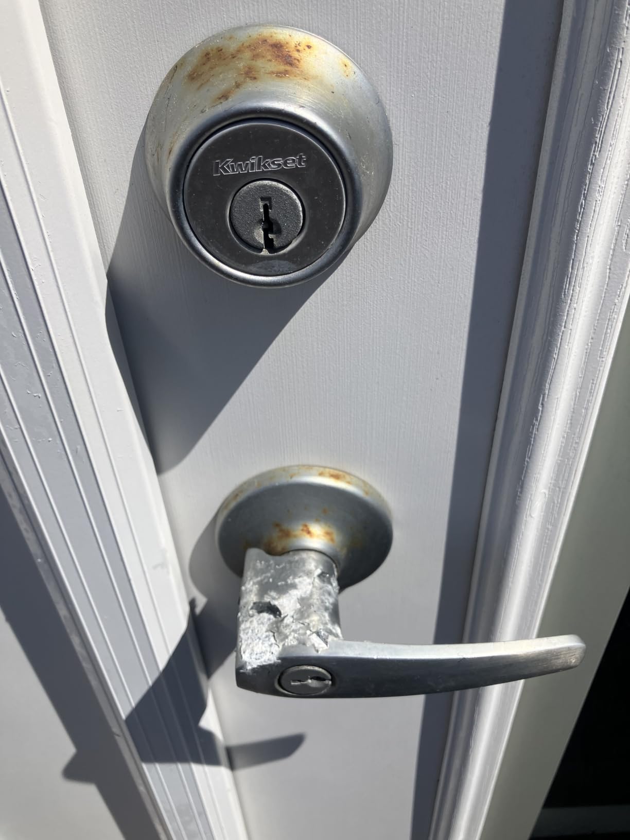 Kwikset 991 Tustin Entry Lever and Single Cylinder Deadbolt Combo Pack featuring SmartKey in Venetian Bronze customer photo 1