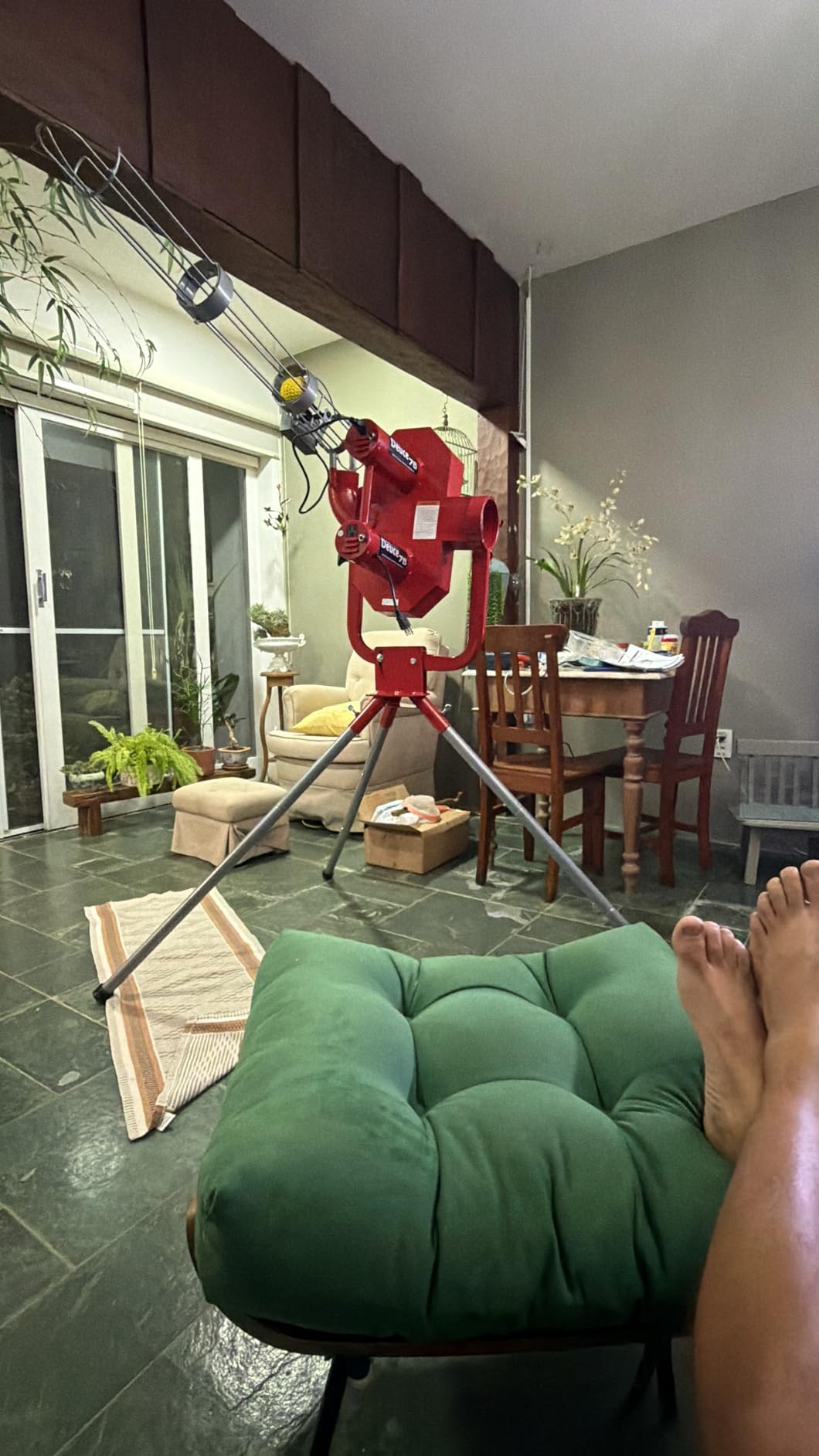 Heater Sports Deuce 75 MPH Adjustable Baseball Pitching Machine with Automatic Ball Feeder - Delivers Fastballs & Curveballs, Suitable for All Ages customer photo 1