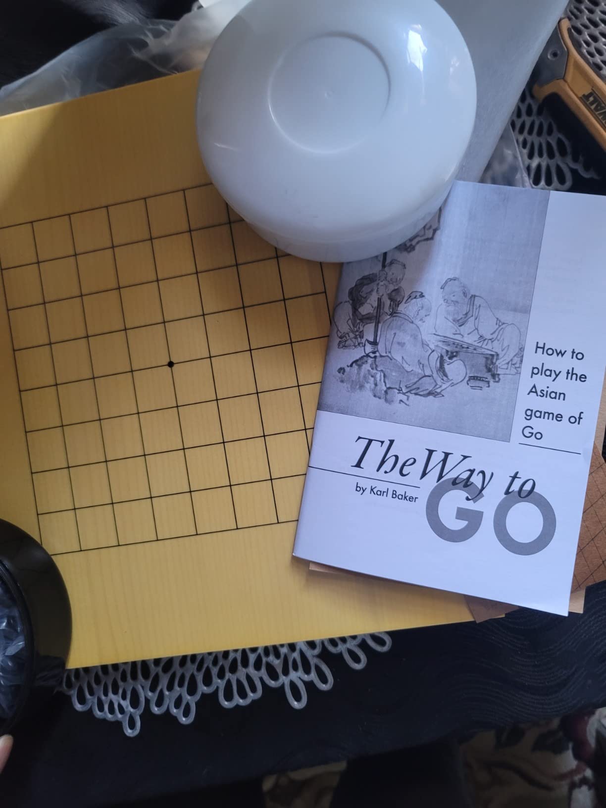Yellow Mountain Imports Shin Kaya Beginner's Reversible 13x13 / 9x9 Go Game Set Board (0.8-inch) with Double Convex Melamine Stones - Classic Strategy Board Game (Baduk/Weiqi) customer photo 2